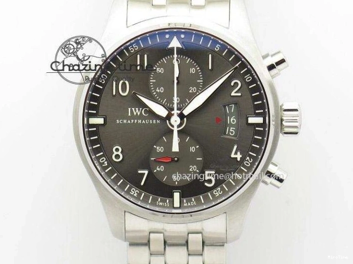 MIROTIME 0308 Big Pilot Top Gun Miramar PVD Plated Titanium on Green Nylon Strap A23J Refined 7398